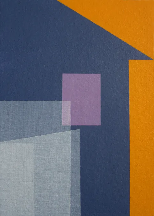 'Home Sweet Home 10', Acrylic on paper, 2016, 105mm by 148mm, framed size 190mm by 240mm. $90 unframed